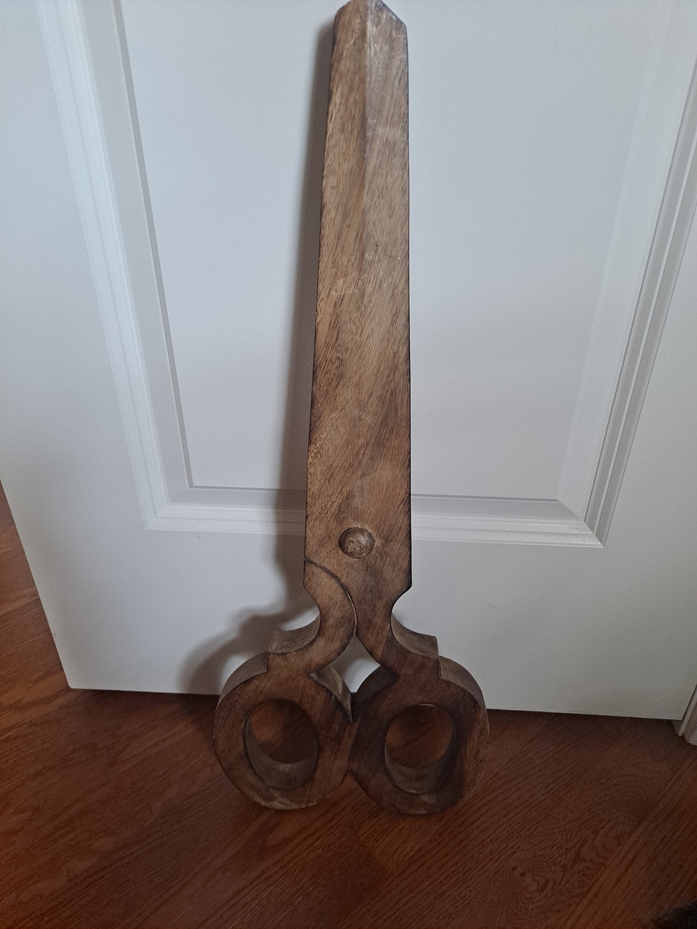 Decorative Wooden Scissors Wall Art - Brown